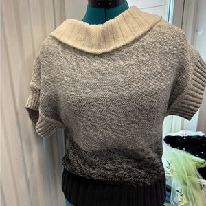 Elegant Gray and Black Women's Sweater
